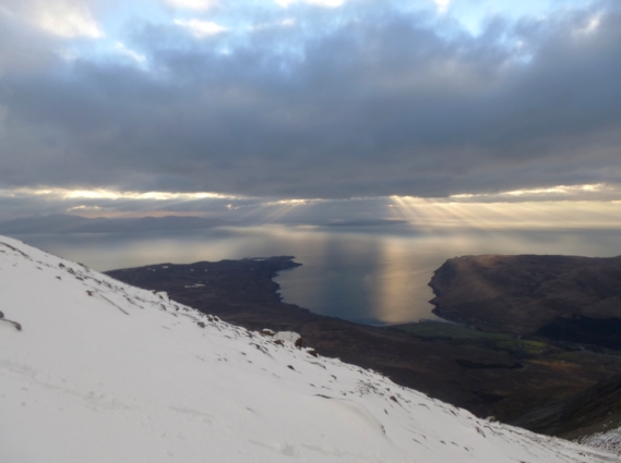 Sun rays over Rum